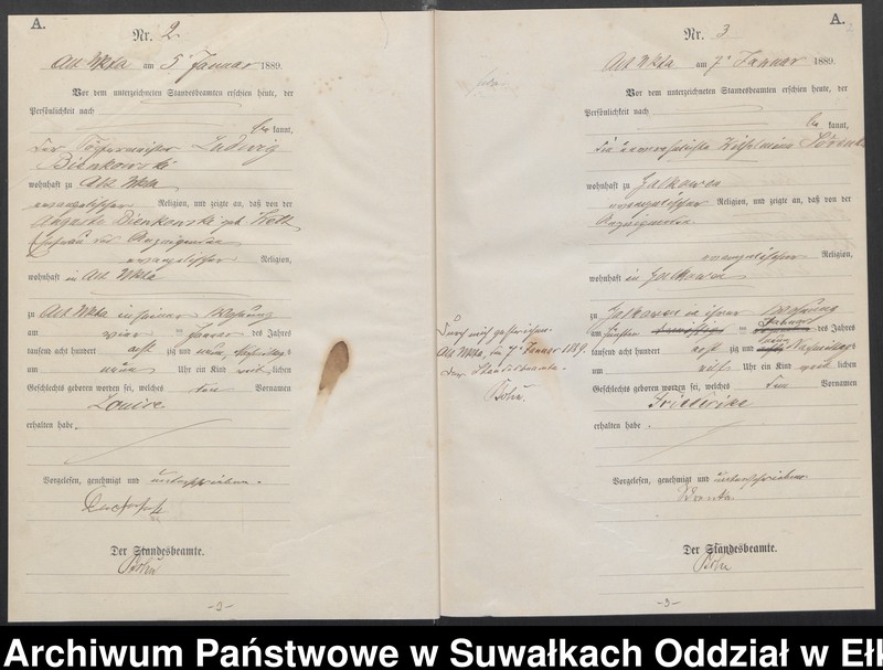 image.from.unit.number "[Geburts-Haupt-Register des Königlichen Preussischen Standes-Amtes Ukta Kreis Sensburg]"