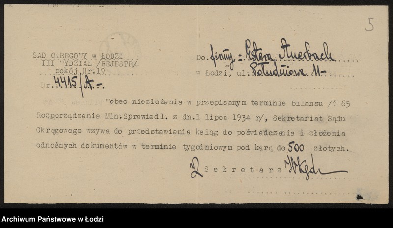 Obraz 7 z jednostki "Estera Auerbach- sprzedaż papieru"