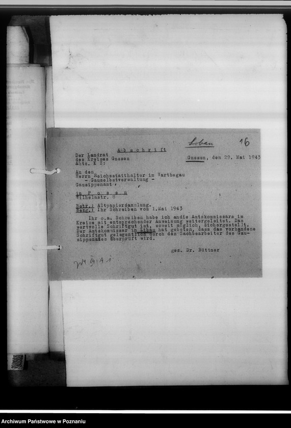 Obraz 20 z jednostki "Einziehungsprotokolle [ksiąg kościelnych] Gnesen-Stadt [miasto Gniezno]"