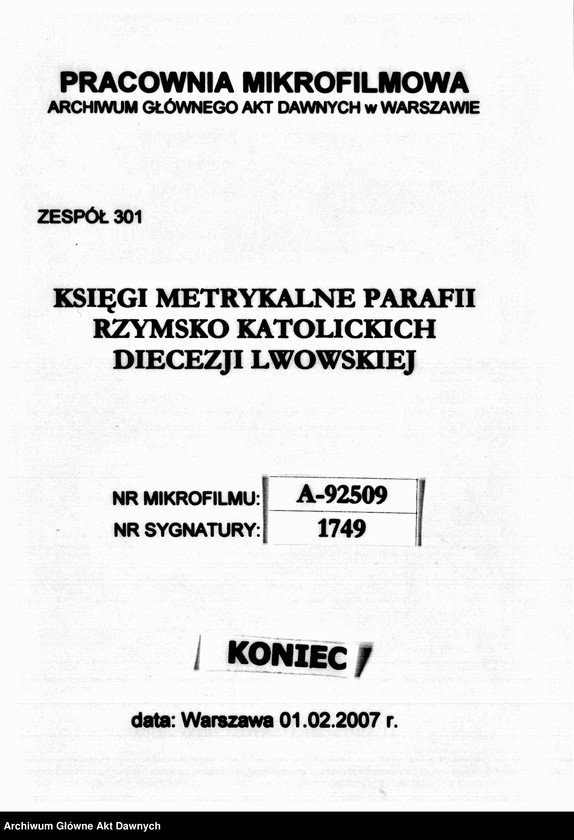 image.from.unit.number "Parafia: Dawidów. Dekanat: Szczerzec. Kopie z ksiąg metrykalnych ur., śl., zg. dla wsi Dawidów i pozostałych wsi."