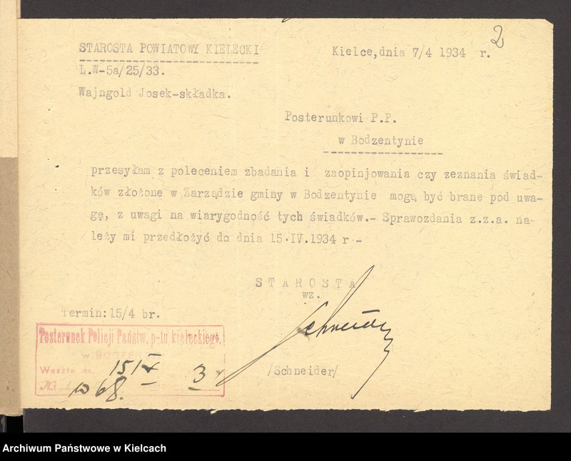 Obraz 4 z jednostki "[Odwołanie od wymiaru składki na rzecz gminy wyznaniowej żydowskiej w Bodzentynie]"