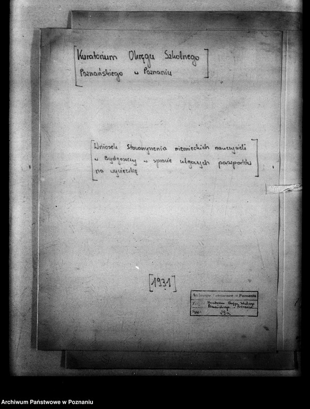 Obraz 4 z jednostki "[Wniosek stowarzyszenia niemieckich nauczycieli w Bydgoszczy w sprawie ulgowych paszportów na wycieczkę]"