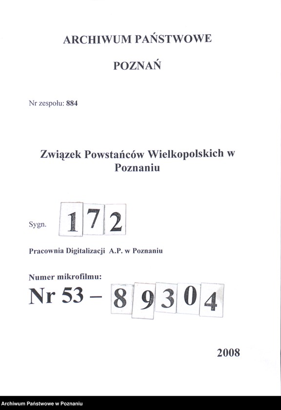 image.from.unit.number "Poznań - Stare Miasto akta koła."