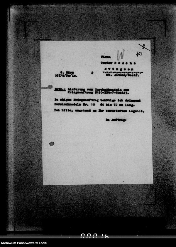 Obraz 14 z jednostki "339 Filztiefel R.[Korespondencja i zamówienia]"