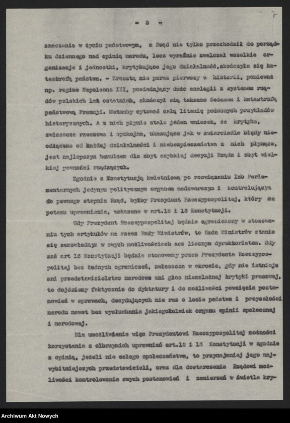 image.from.unit.number ""Memorandum w sprawie przepisów prawnych, dotyczy władz państwowych poza terytorium Państwa". "Dekret Prezydenta Rzeczpospolitej (na emigracji) w sprawie rozwiązania Sejmu i Senatu""