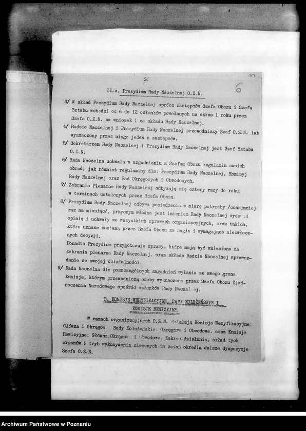 Obraz 9 z jednostki "Okólniki, instrukcje, wytyczne, korespondencja dotycząca urządzenia Zjazdów Obywatelskich, wyborów do samorządów terytorialnych oraz Zespołu Wielkopolskiego Posłów i Senatorów Obozu Zjednoczenia Narodowego: wykazy członków"