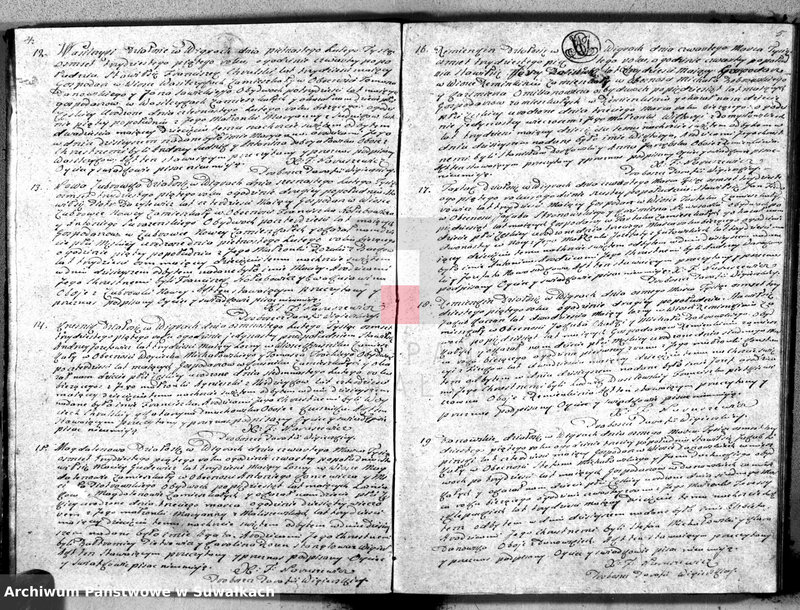 Obraz 9 z jednostki "Duplikat urodzonych, zaślubionych y umarłych parafii wigierskiey z roku 1835"