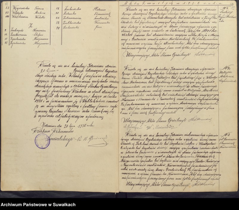 Obraz 12 z jednostki "Księga akt zgonów parafii rzymskokatolickiej w Jeleniewie z lat 1935-1942"