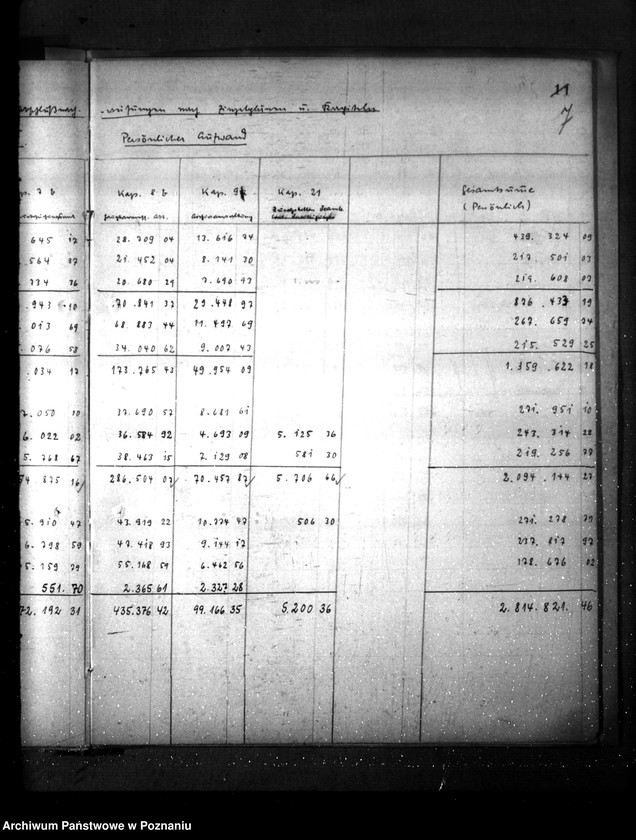 Obraz 11 z jednostki "Abrechnungsbuch mit der Regierungoberkasse Posen"
