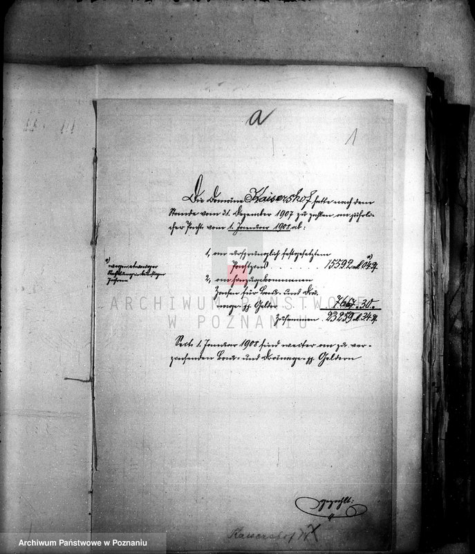 Obraz 5 z jednostki "Die Einziehung der Pachtruckstande des Domänen Pachten Thunig zu Kaisershof /czynsze dzierżawne domeny Duszniki/"