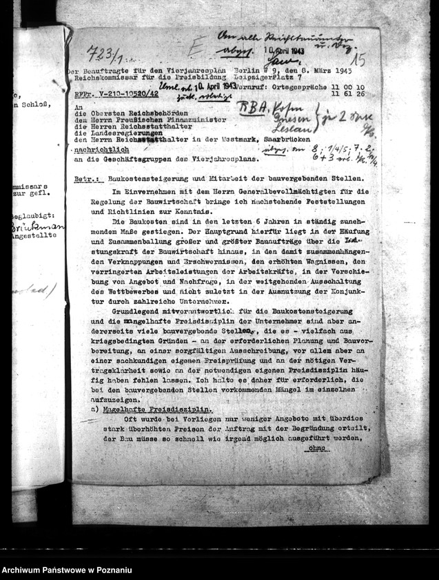 Obraz 20 z jednostki "Zulassung neuer Bauweisen. Lahmbauten. Polizeiliche Bestimmungen. Heizungsanlagen. Bombenschaden."