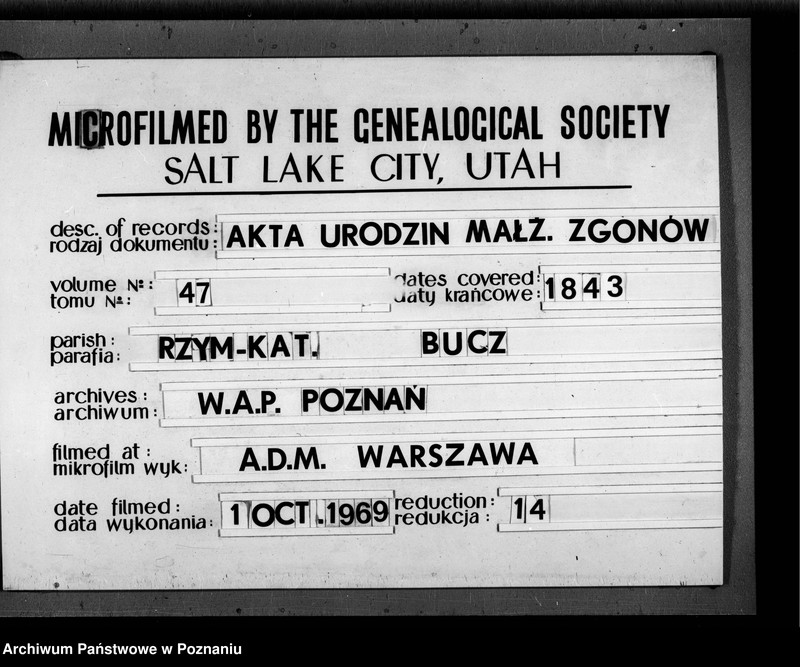 Obraz 1 z jednostki "Akta urodzeń, małżeństw i zgonu"