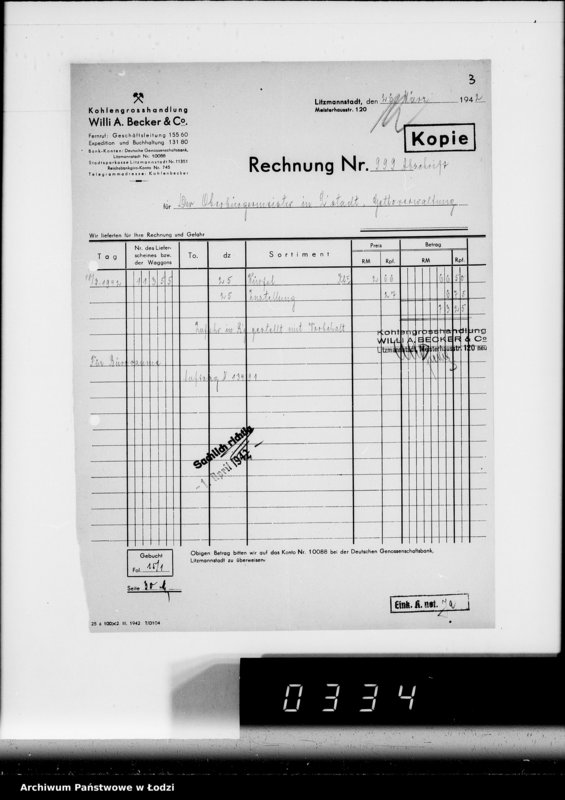 Obraz 7 z jednostki "Aufträge, [Lieferscheinen und Rechnungen] 13491-13540"
