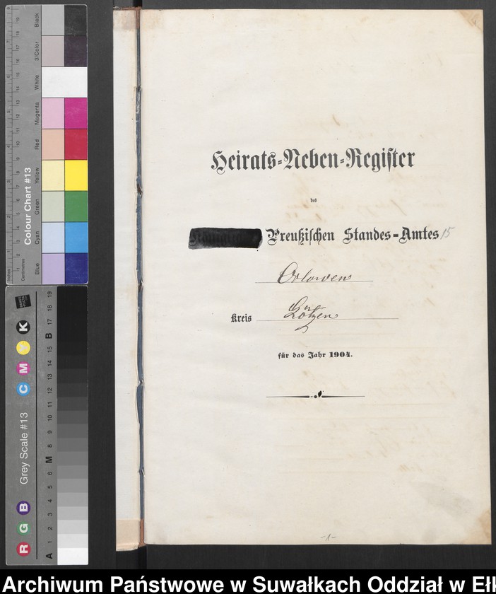 image.from.unit.number "Heirats-Neben-Register des Preussischen Standes-Amtes Orlowen Kreis Lötzen"