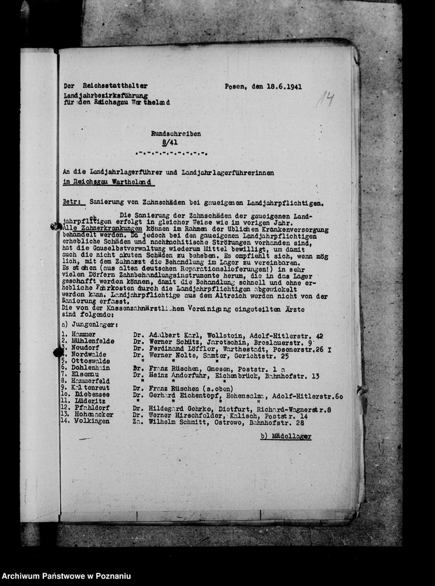 Obraz 18 z jednostki "Rundschreiben der Landjahrbezirksführung"