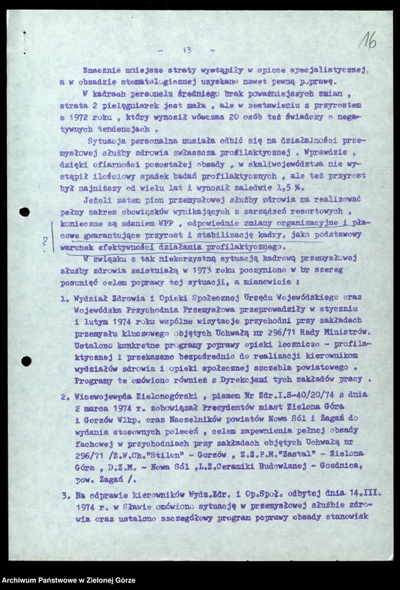 image.from.unit.number "Protokóły z posiedzeń Komisji Zdrowia, Ochrony Środowiska i Spraw Socjalnych Wojewódzkiej Rady Narodowej w Zielonej Górze; Nr 4 - 6; Tom 2 "
