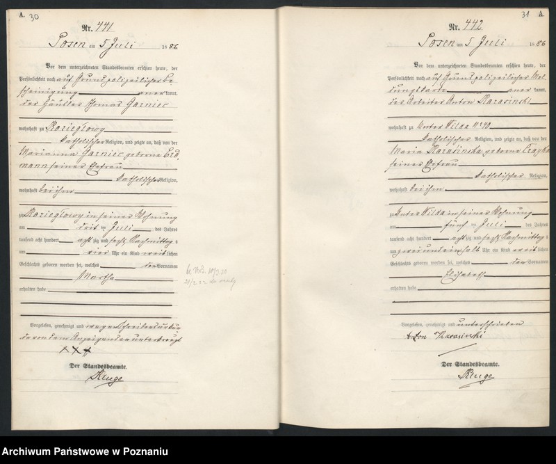 Obraz 19 z jednostki "Księga urodzeń t. II"