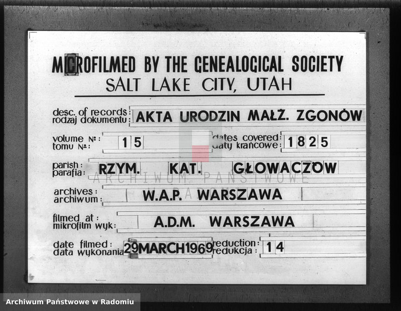 image.from.unit.number "[Duplikat akt urodzeń, małżeństw i zgonów parafii rk Głowaczów za 1825 r.]"