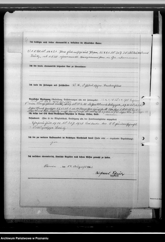 image.from.unit.number "Personalakten des Amtskommissars Richard Schulz, in Grossdorf"