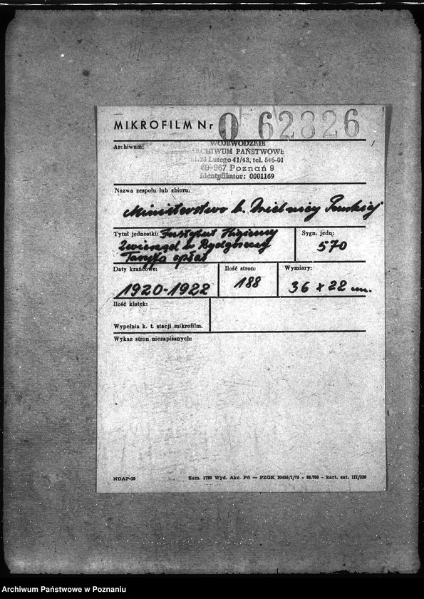 Obraz 2 z jednostki "Instytut Higieny Zwierząt w Bydgoszczy Taryfa opłat"