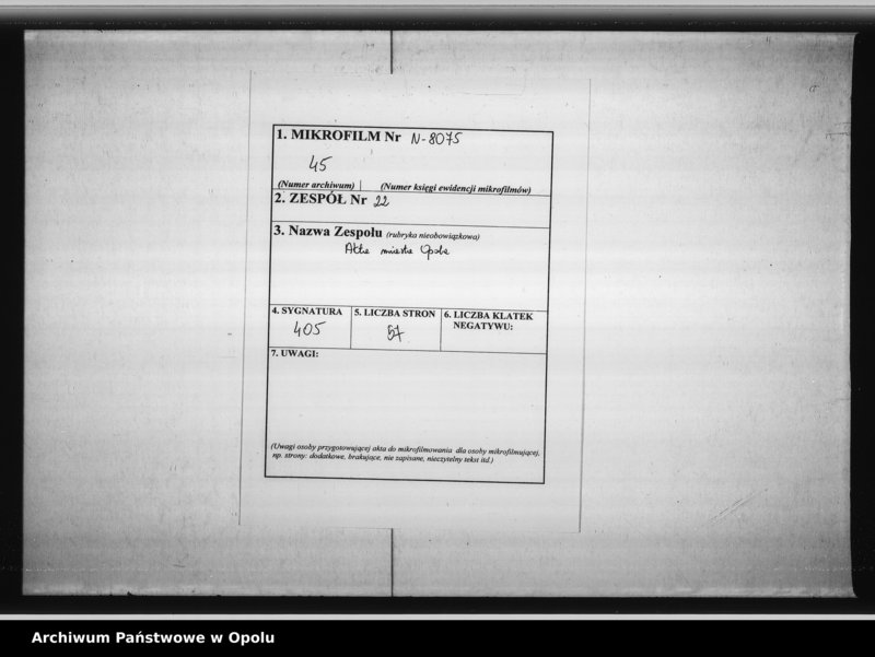Obraz 2 z jednostki "Acta des Magistrats zu Oppeln betreffend 25 jährige Jubelfeier der Errichtung des deutschen Reiches"