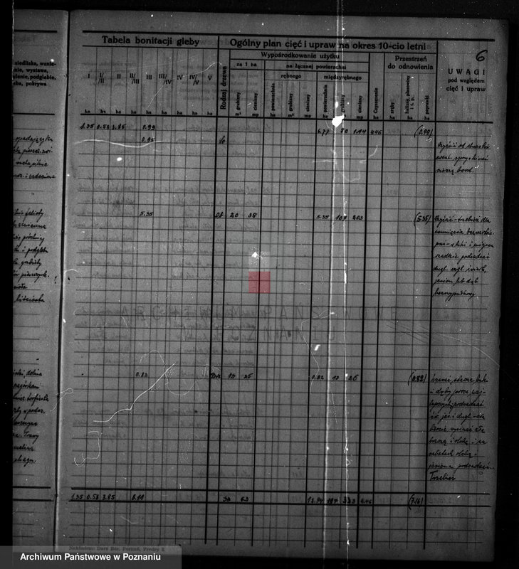 image.from.unit.number "Plan urządzenia gospodarstwa leśnego dla lasu majątku Lubosz powiatu międzychodzkiego 1936-1946"