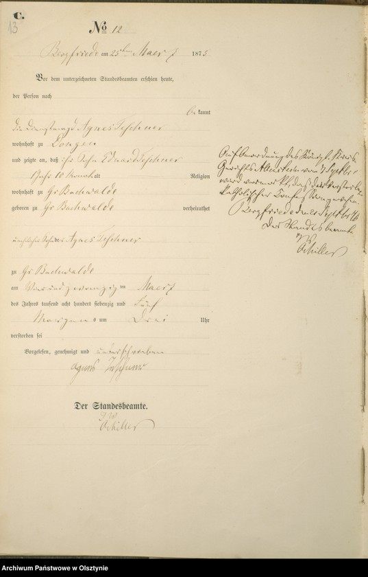 image.from.unit.number "Haupt-Sterbe-Register Nr 1 - 41"