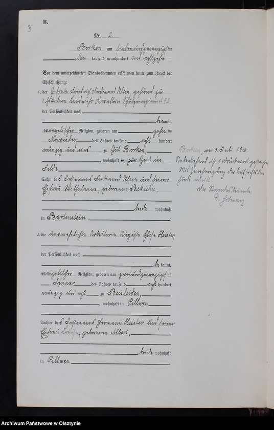 image.from.unit.number "Heirats-Neben-Register Nr 1 - 6 [ Księga małżeństw - wtóropis ]"