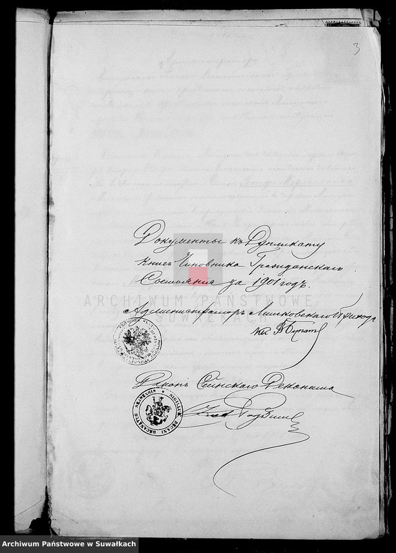 image.from.unit.number "Dokumenty k Duplikatu knig činovnika Graždanskago sostojanija za 1901 god"