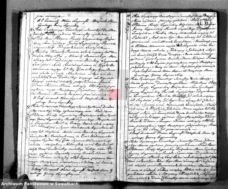 Obraz 5 z jednostki "Księga Aktów Zeyscia Gminy Leypuńskiej Od 1 go Stycznia 1816 Ru"