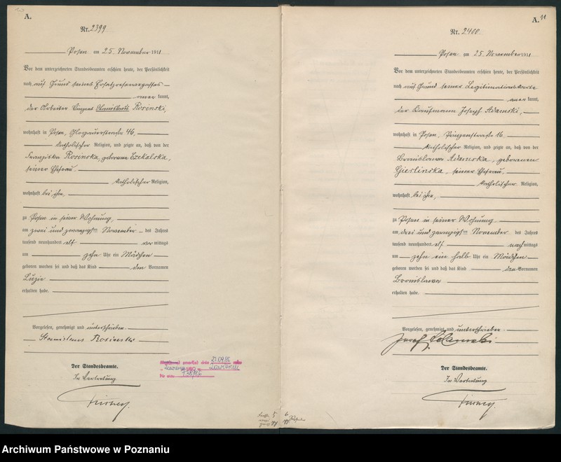 Obraz 8 z jednostki "Księga miejscowa urodzeń tom VI [Rejestr główny urodzeń]"