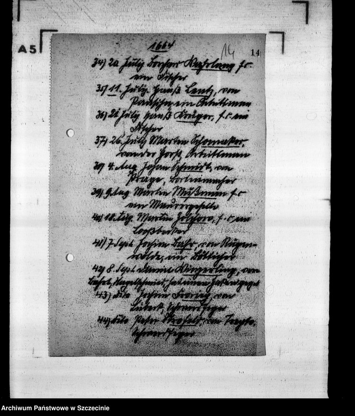 image.from.unit.number "Carl R i t e r s h a u s e n, Stettiner Bürgerbuch, 3. 1661-1695"