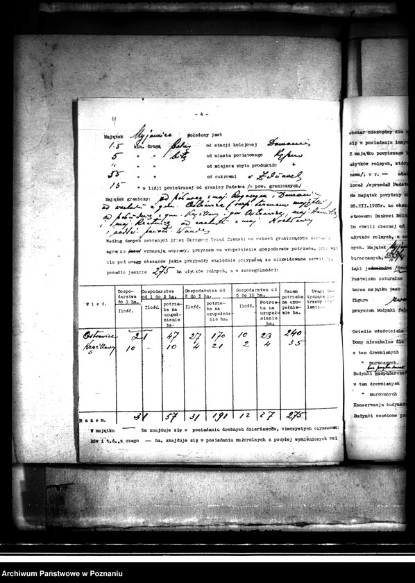 Obraz 8 z jednostki "Majątek Myjomice powiatu kępińskiego wyłączenie z art. 4,5 ustawy o przeprowadzeniu reformy rolnej"