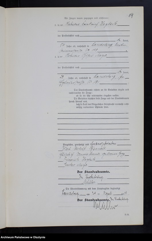 image.from.unit.number "Heiraths-Neben-Register Nr 1 -16 [ Księga małżeństw- wtóropis ]"