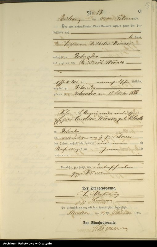 image.from.unit.number "Sterbe-Neben-Register Nr 1 - 87"