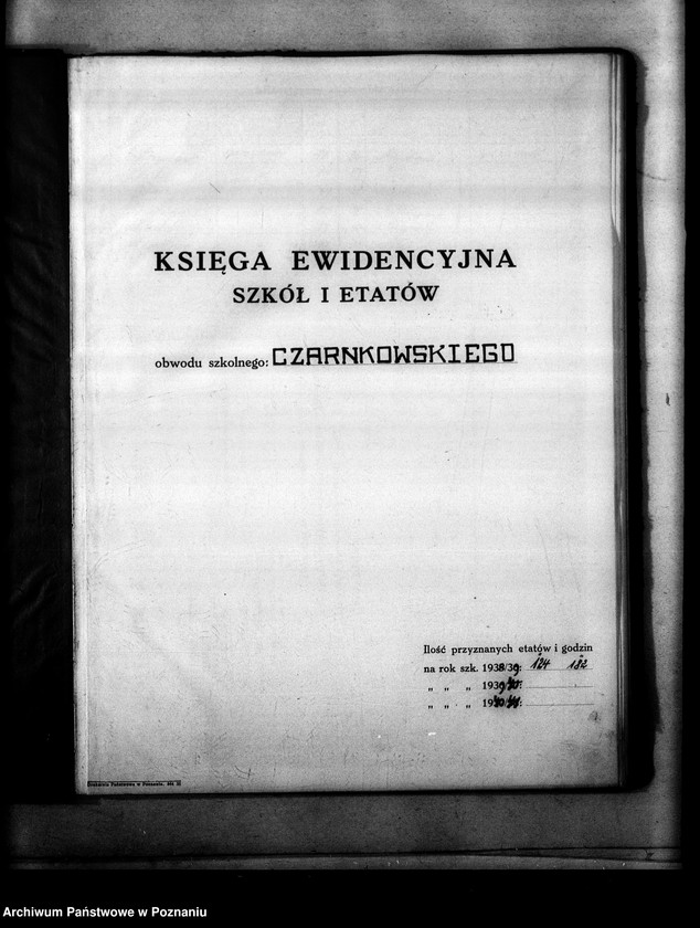 Obraz 5 z jednostki "Księga ewidencyjna szkół i etatów w powiecie czarnkowskim"