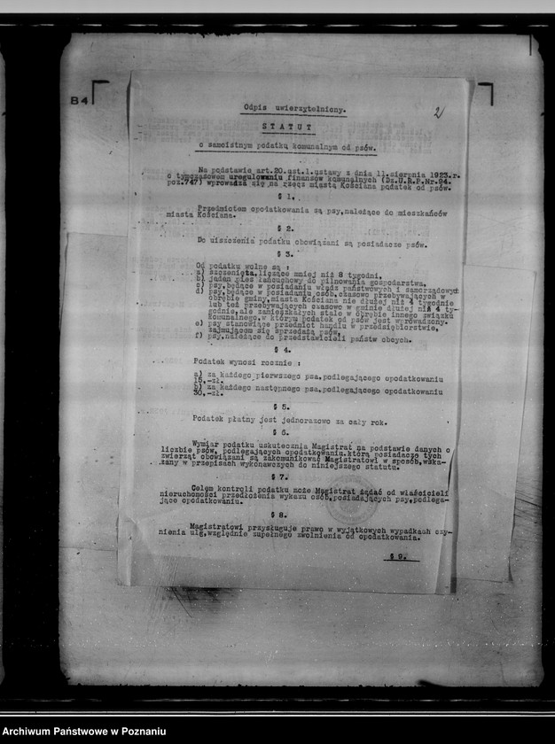 Obraz 6 z jednostki "Akta dotyczące miasta Kościan - daniny komunalne"