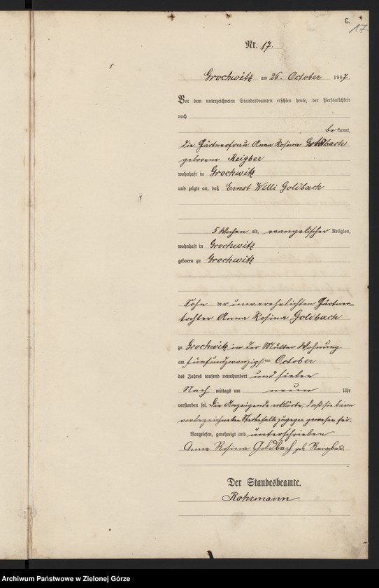 Obraz 19 z jednostki "Sterbe-Haupt-Register"