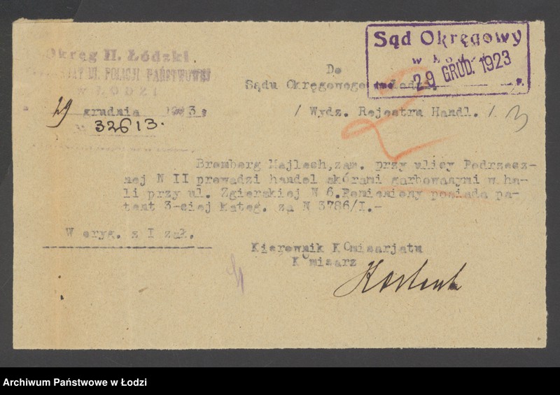 Obraz 5 z jednostki "Majlech Bromberg- drobny handel skórą"