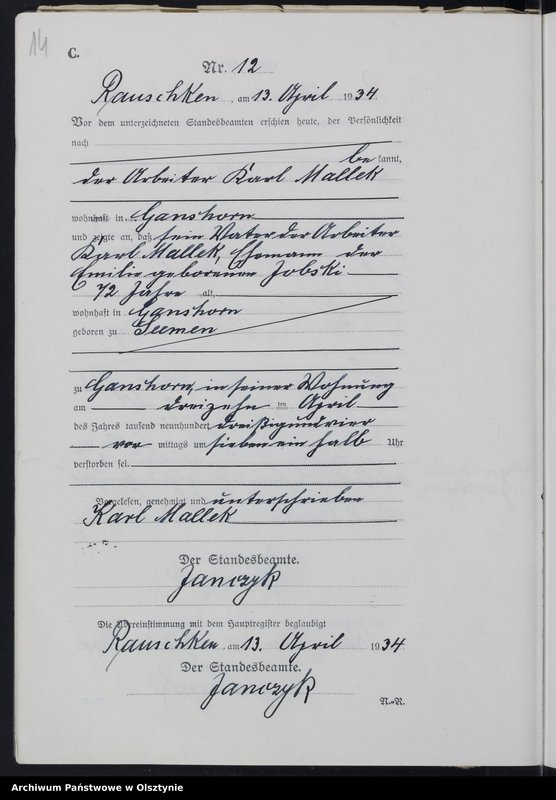 image.from.unit.number "Sterbe-Register /Neben-Register/ Nr 1 - 27"
