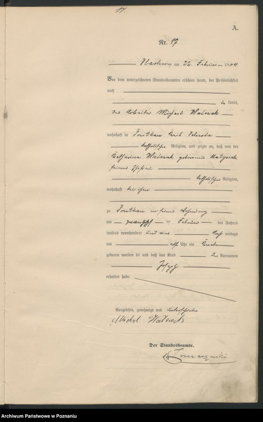 Obraz 20 z jednostki "Geburts-Haupt-Register"