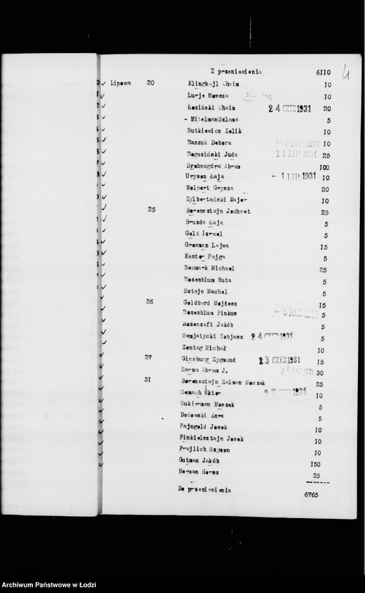 Obraz 8 z jednostki "Rejestr poborczy"