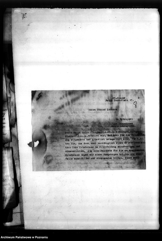 Obraz 12 z jednostki "Korespondencja w sprawie miejscowych Niemców, którzy zginęli w 1939 roku L - Z"