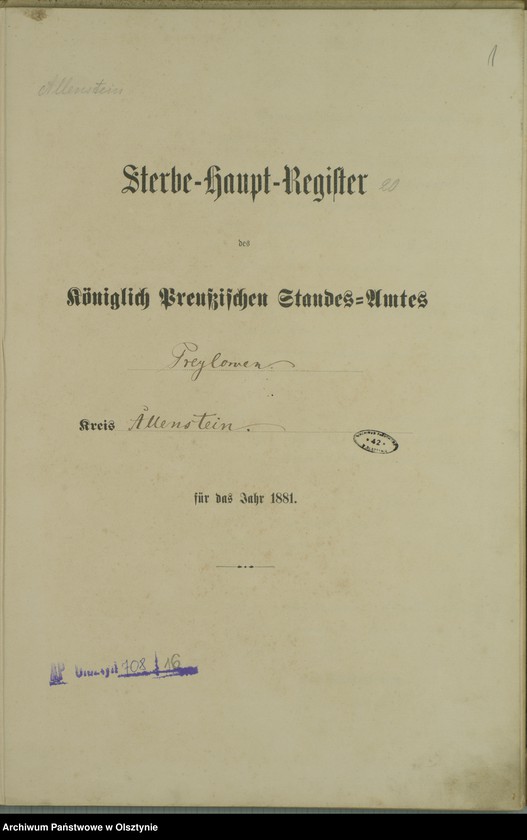 image.from.unit.number "Sterbe-Haupt-Register Nr 1 - 27"