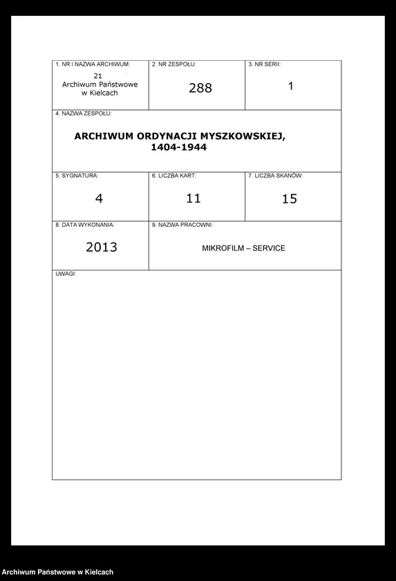 image.from.unit.number "Mapy genealogiczne Myszkowskich, Wielopolskich, wraz z opisem początku Ordynacji"