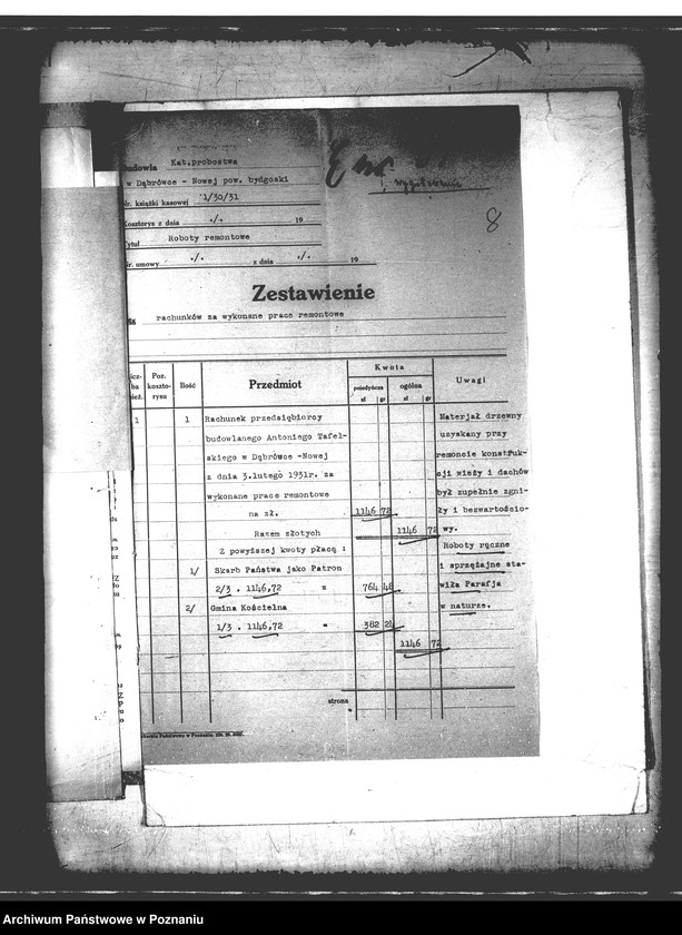 image.from.unit.number "Majętność Dąbrówka Nowa ciężary na rzecz parafii rzymsko-katolickiej"