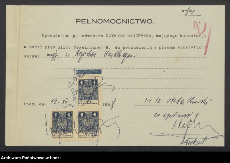 Obraz 4 z jednostki "Szmul Majer Studentkowski – wyrób i sprzedaż towarów włókienniczych"