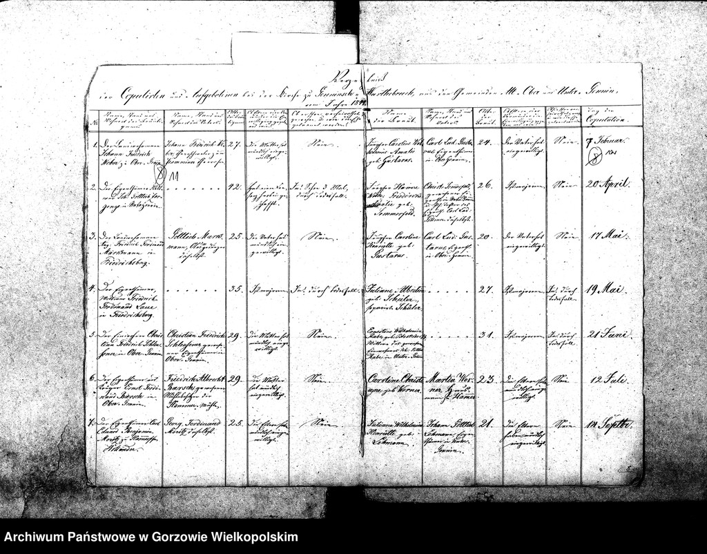 image.from.unit.number "Duplikate der Kirchenbücher von der Parochie Genninsch Warthebruch: Alt Gennin (Jeninek), Unter Gennin (Podjenin), Ober Gennnin (Jeniniec), Spiegel (Poźrzadło), Blumenthal Kwiatkowice), Ludwigsthal (Trzęsów), Bergenhorst (Gorzębia), Haferwiese (Gosławka), Pyrehner Holländer (Pyrzanki), Gross Rehne (Rań)   ."