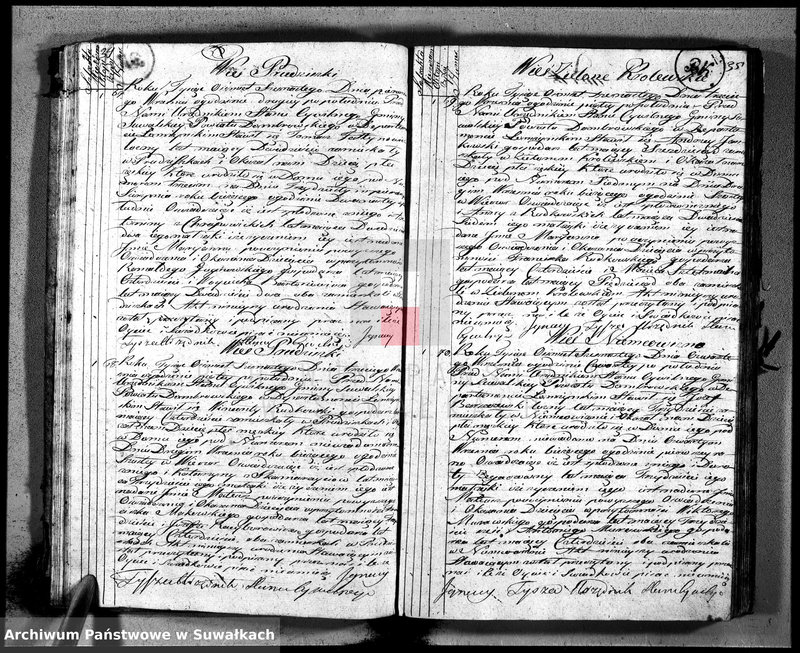 image.from.unit.number "Księga aktu urodzenia gminy suwalskiey, powiatu dąbrowskiego w departamencie łomżyńskim od dnia 1 maja 1816 do maja 1817 roku"