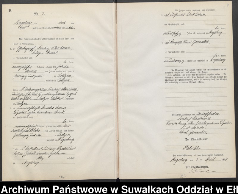 image.from.unit.number "Heiraths-Neben-Register des Preussischen Standes-Amtes Angerburg Kreis Angerburg"